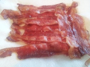 Delicious and crisp bacon from the oven