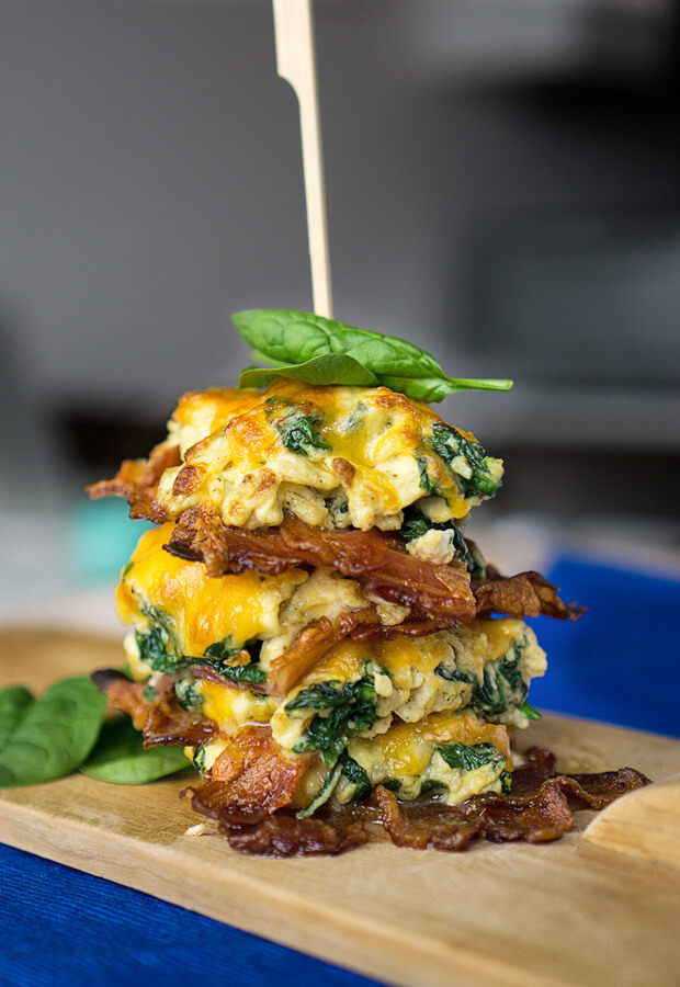 A super portable way to create leftover breakfasts for days to come. These "Breakfast Stax" will be your new go-to breakfast! Shared via //www.ruled.me/