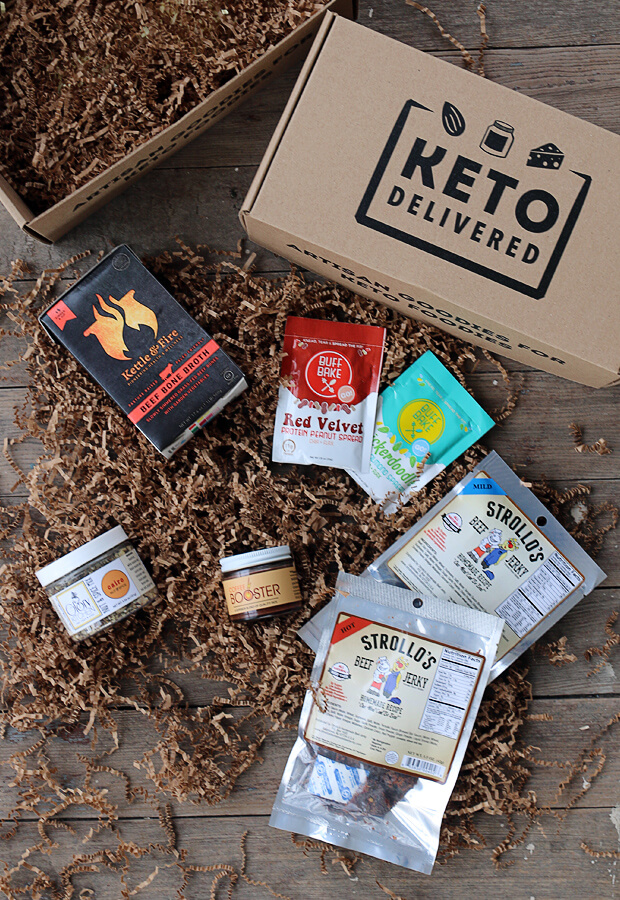 Meet the Keto Delivered March Box. Stocked full of delicious Keto foods that will make your diet/lifestyle fun and easy! See more at www.ketodelivered.com