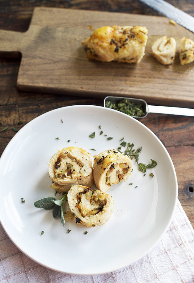 Chicken Roulades with Sage and Gruyere
