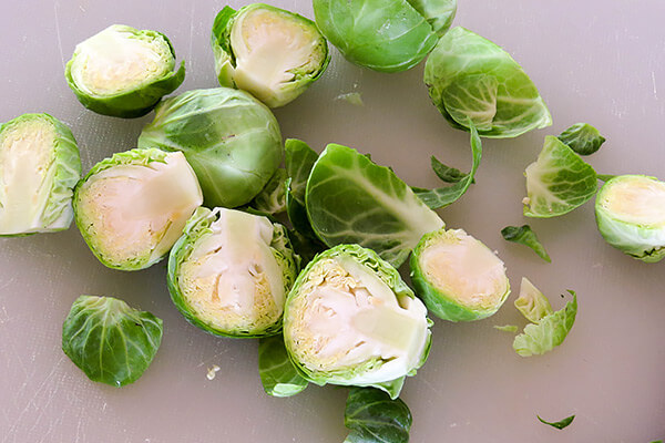 Brussels Sprouts with Melted Leeks and Prosciutto