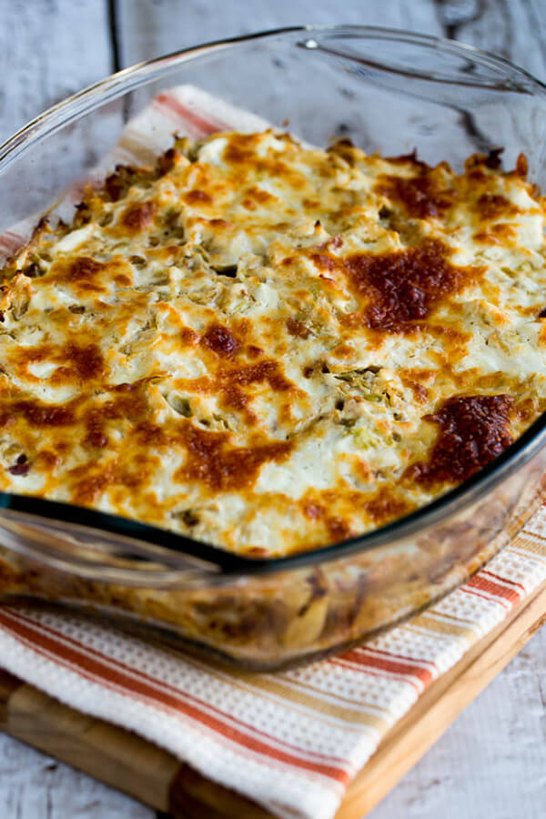 Low-Carb Twice-Cooked Cabbage with Sour Cream and Bacon