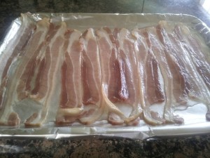 Add Water on top of the bacon