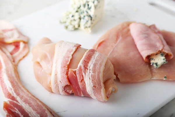 Bacon Wrapped Chicken Cordon Bleu