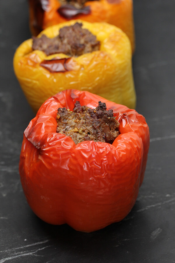 Bacon and Beef Stuffed Bell Peppers