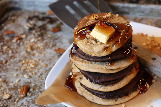 Click here to make dirty blondie pancake stack