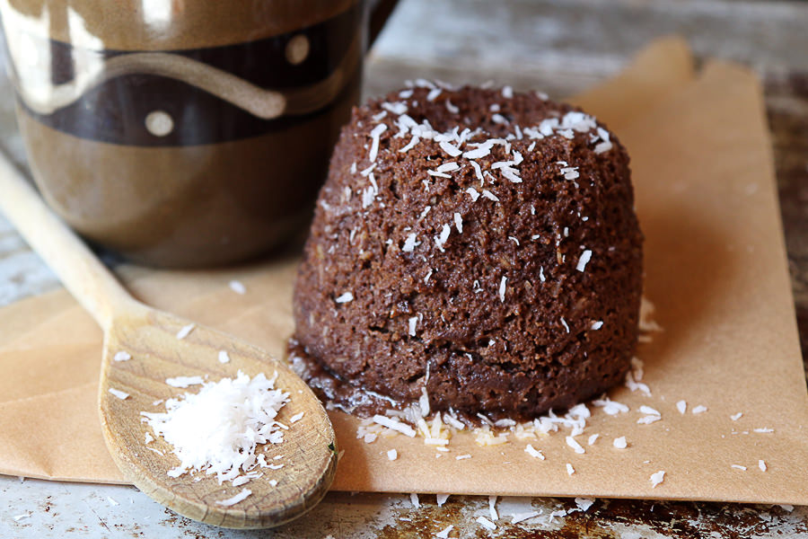 Coconut Chocolate Mocha Mug Cake - Shared via www.ruled.me
