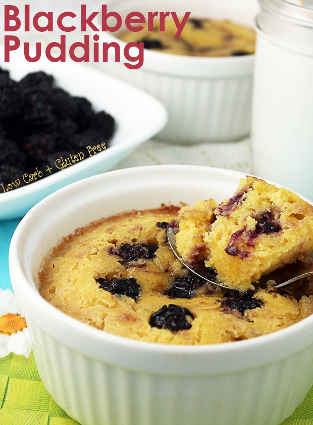 Low Carb Blackberry Pudding | Shared via www.ruled.me/