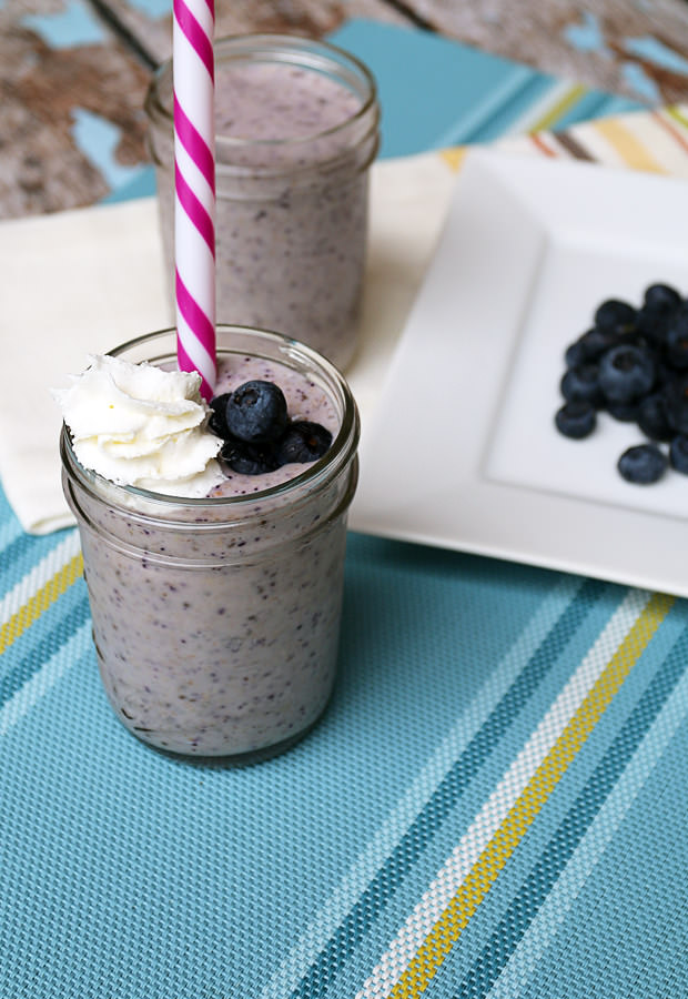 Try this delicious Blueberry Banana Bread Smoothie for breakfast. All #lowcarb and full of flavor! Shared via www.ruled.me/