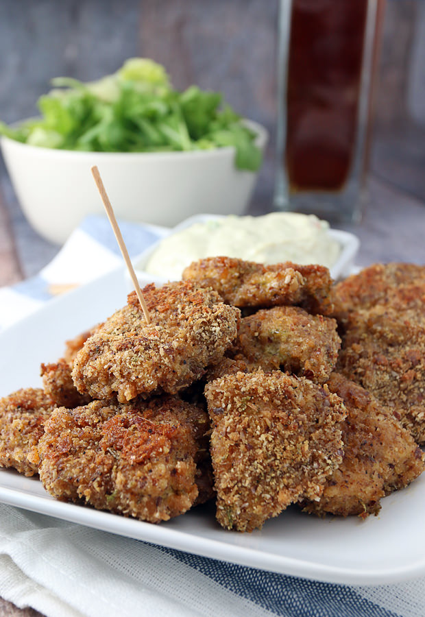 Low Carb Zesty Chicken Nuggets | Shared via www.ruled.me/