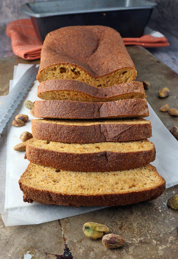 Slab some butter on this Pumpkin Bread and have breakfast in under 5 minutes! Shared via www.ruled.me