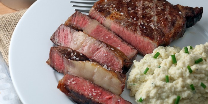 Reverse Seared Ribeye Steak
