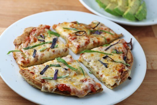 Click to see how to make the 5 minute keto pizza