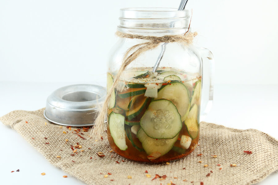 Keto Fire and Ice Pickles