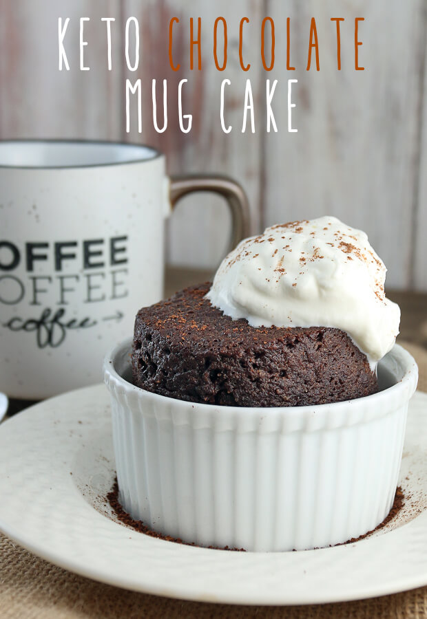 A decadent dessert that's made in under 5 minutes! Grab yourself a super easy #keto chocolate mug cake from //www.ruled.me/