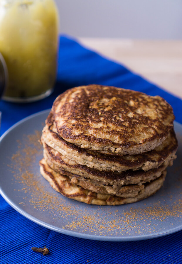Some delicious, low carb pancakes to get your fill of pumpkin spice goodness during the fall season! Shared via //www.ruled.me/