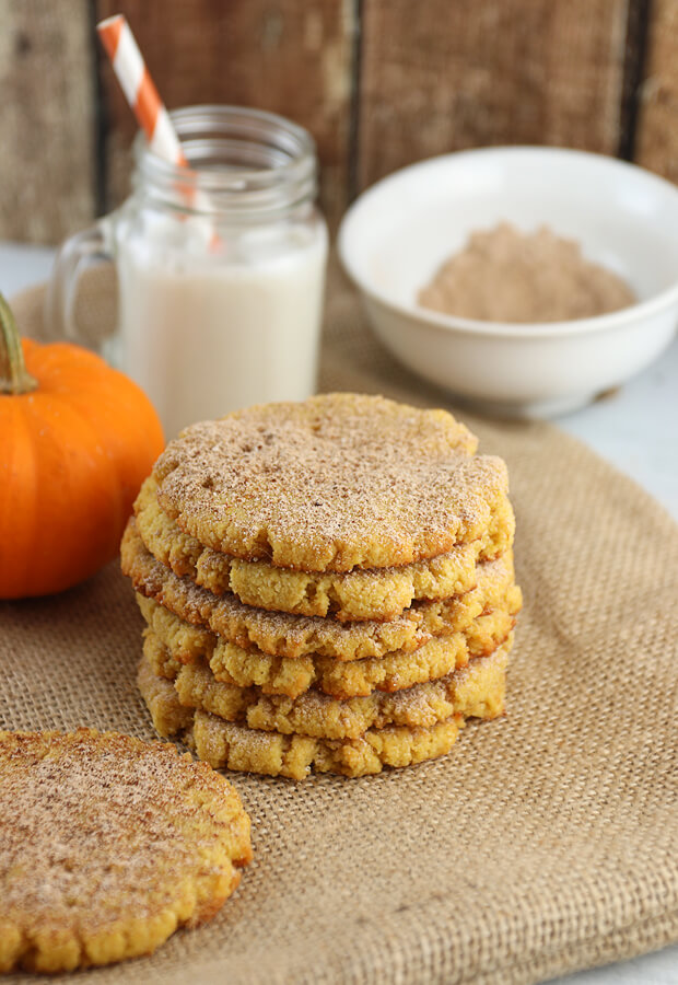 A delicious, simple batch of #Keto Pumpkin Snickerdoodle Cookies that will make the whole family beg for more. Shared via //www.ruled.me/