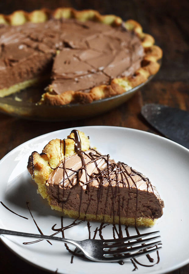 This pie is delicious! Keto chocolate silk pie is a great dessert for holidays.