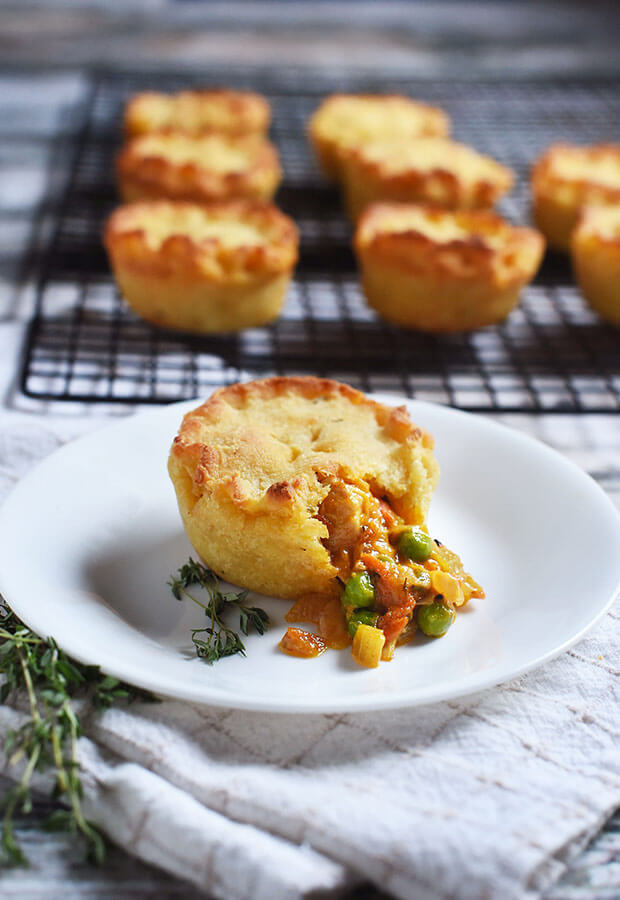  Keto Mini Chicken Pot Pies are perfect for packed lunches, or freezing for later!