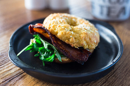 Click to see how to make the Bacon Breakfast Bagels