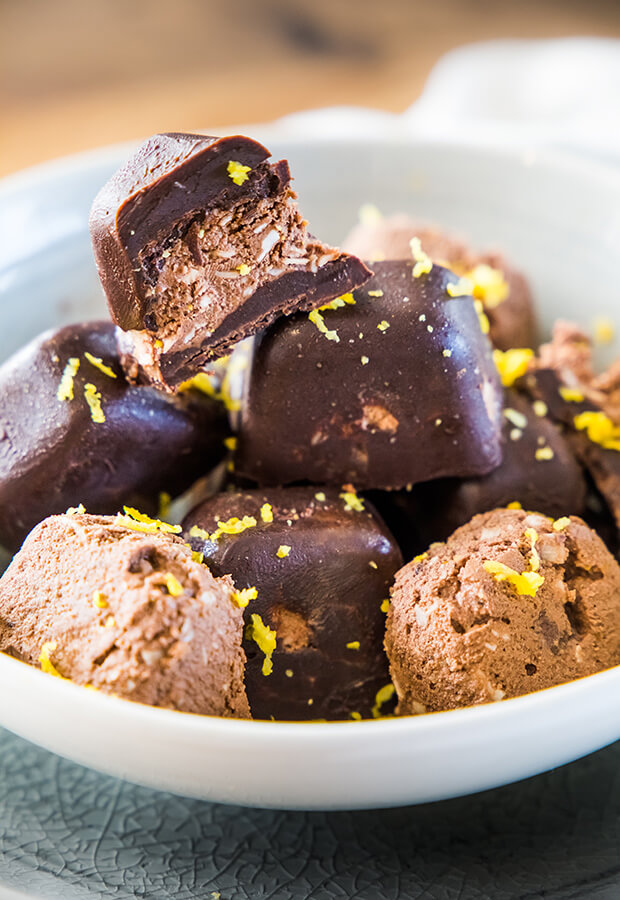 Tropical Chocolate Mousse Bites