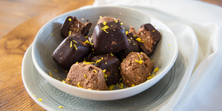 Tropical Chocolate Mousse Bites