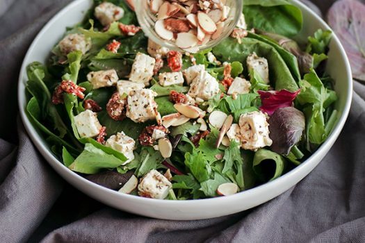 Five Minute Marinated Feta & Sun-dried Tomato Salad - Ruled Me