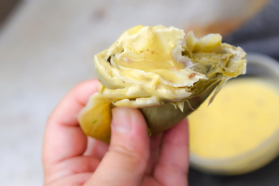 Artichokes with Keto-Friendly Anchovy Mayonnaise
