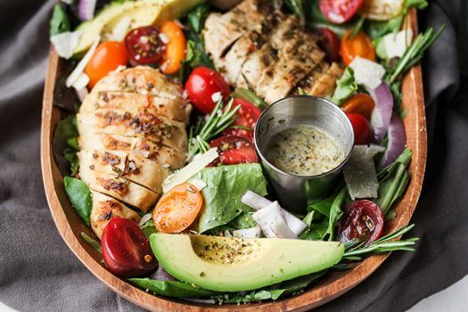 Rosemary Chicken Salad with Herb Balsamic Vinaigrette - Ruled Me