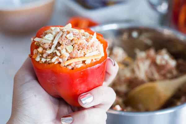 Slow-Cooker Stuffed Taco Peppers