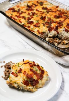 Loaded Cauliflower and Meatloaf Casserole - Ruled Me