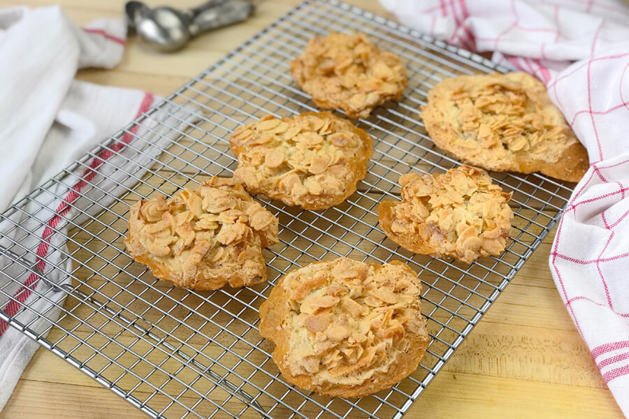 Almond and Coconut Crackle Cookies