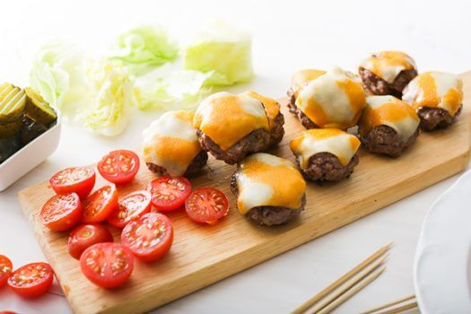 Keto Bacon Cheeseburger Kebabs - Ruled Me