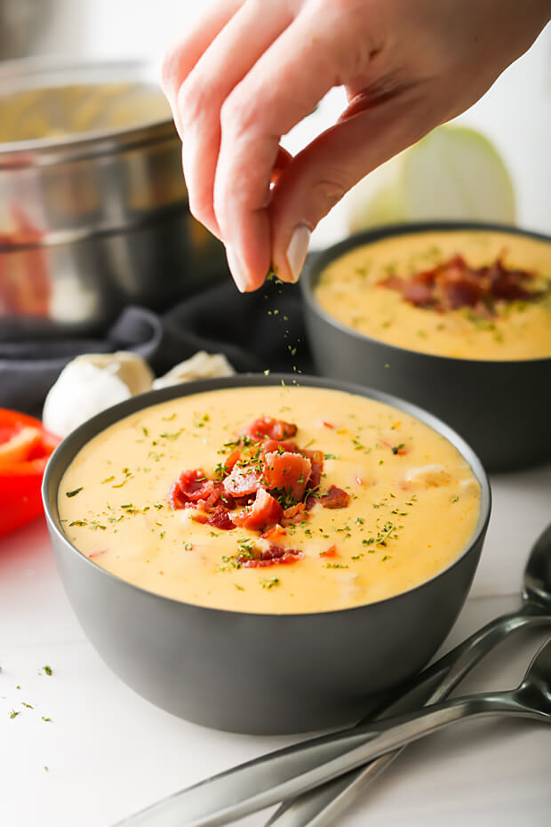 Low Carb Beer Cheese Soup