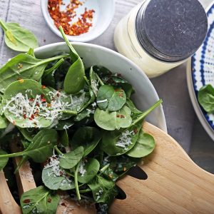 Keto Red Pepper Spinach Salad