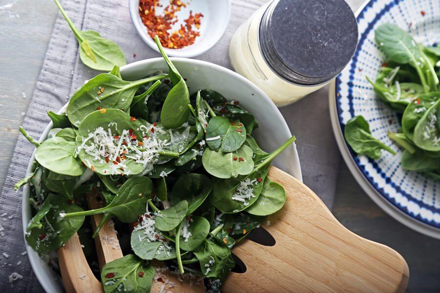 Red Pepper Spinach Salad