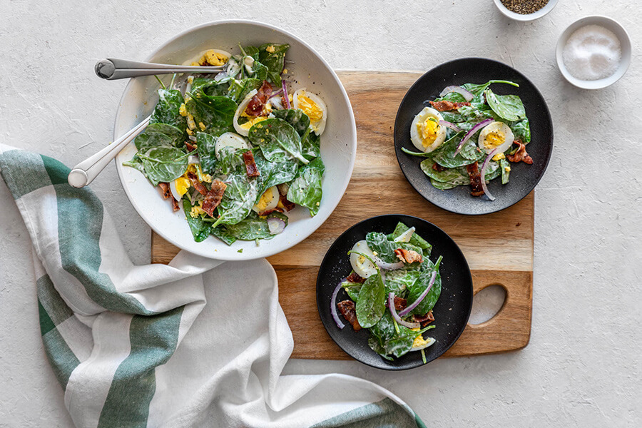 Easy Spinach and Bacon Salad