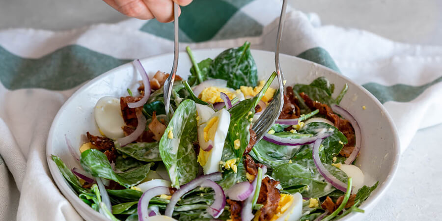 Easy Spinach and Bacon Salad