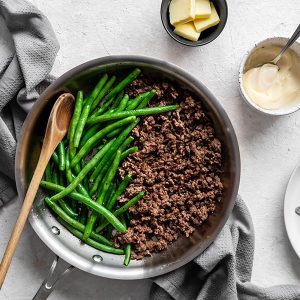 Easy One-Pan Ground Beef and Green Beans