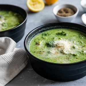 Low-Carb Broccoli Lemon Parmesan Soup