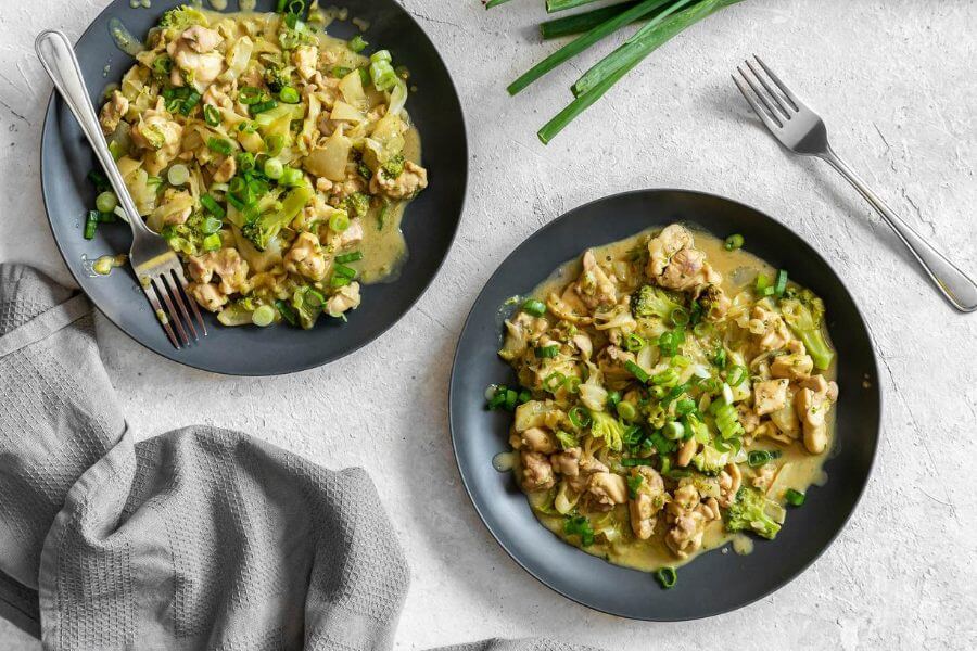 Keto Chicken and Broccoli Wok Meal