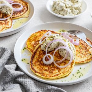 Pancakes with Cream Cheese Featured