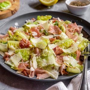 Grilled Salad with Proscuitto and Manchego Cheese Featured