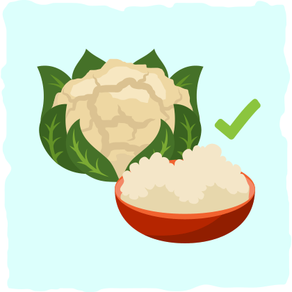 Risotto → Riced cauliflower