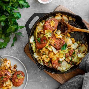 Cabbage Sausage Skillet Featured