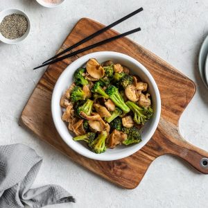 Chicken Mushroom Broccoli Stir Fry Featured