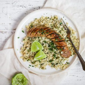 Sausage and Cilantro Lime Rice Featured