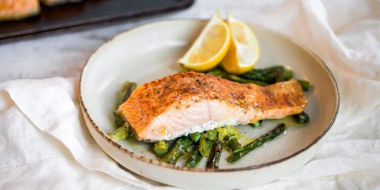 Keto Lemony Salmon Asparagus Sheet Pan Meal - Ruled Me