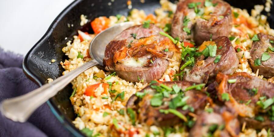 Steak Rollups with Mexican Cauli Rice Second