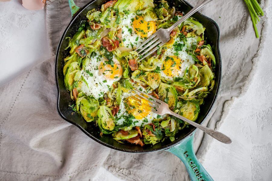 Bacon Egg Brussel Plate Featured